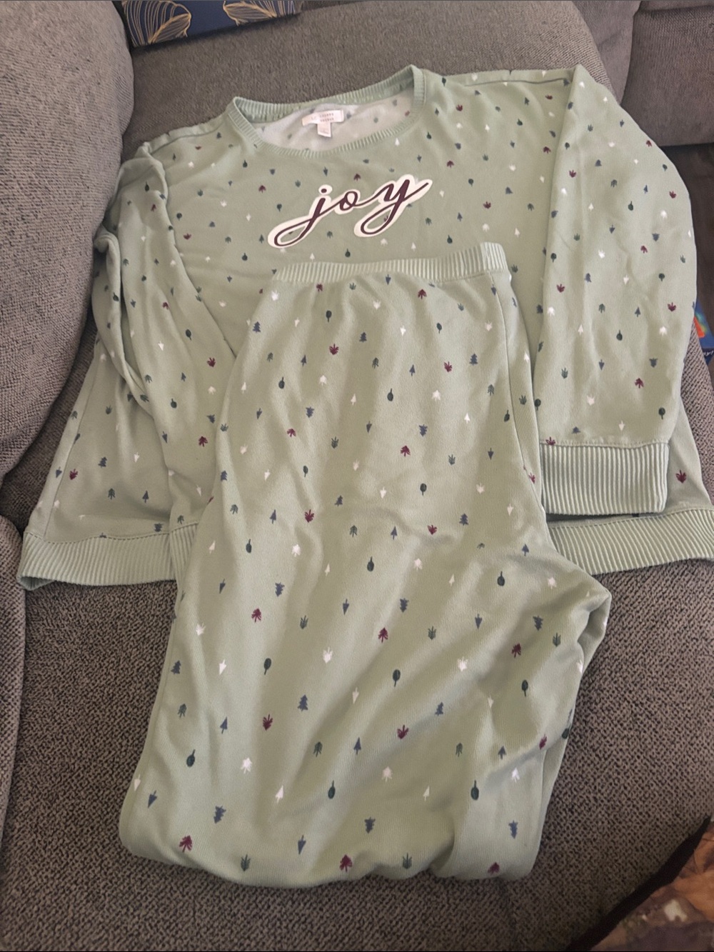 Women Green 'Joy' Pajama Set